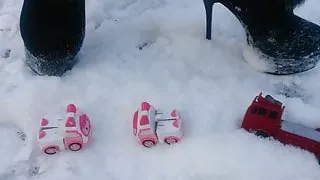 Winter crush: Lady L  crush 3 toy car.