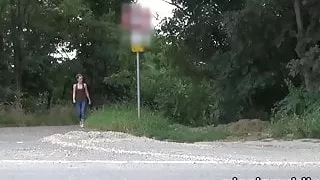 With no other option these girls piss on the rocks