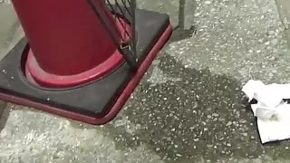 Japanese babes had to pee so bad that they did it in public