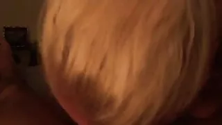 Blond Babe sucks Cock