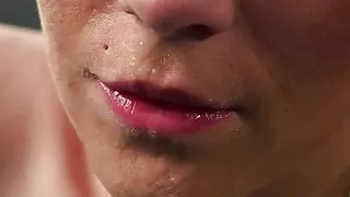 UK office babe sucks colleagues before facial