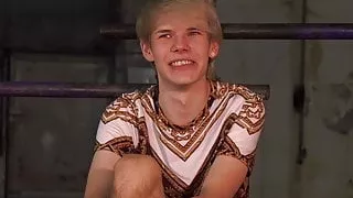 Twink Sky Heet throated after bondage anal play