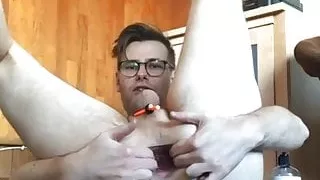 Matt Rides Again - See him make friends with a black dildo