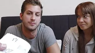 HUNT4K. Couple is in need of cash for motel so why girl...