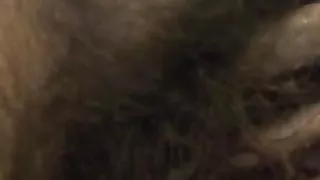 wifes hairy pussy squirting on couch