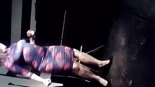 Sexy blonde tight ass and titssinging