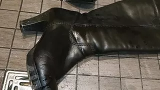 Piss on her favorite boots