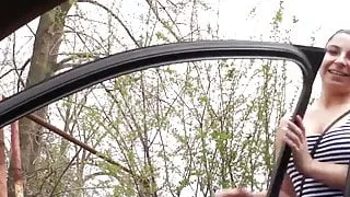 Inked street prostitute bent over and fucked outdoors