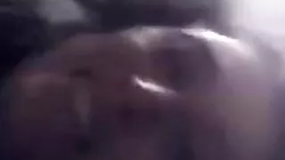 cousin in garage showing off