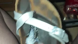 Fat load after fucking tight toe loops