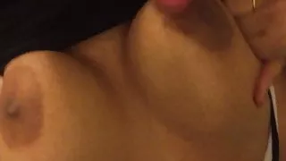 Beautiful tittyfuck with sexy cumshot on black tits