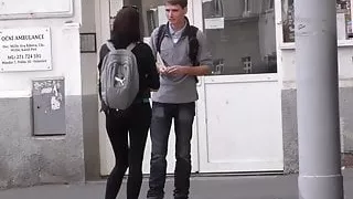 HUNT4K. Adventurous girl is happy to have sex for money in..