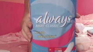 Testing some pads in pink panty