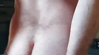 Hot hairy daddy puts on underwear