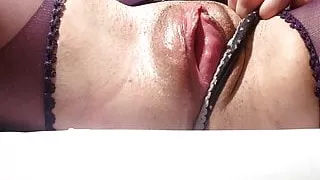 Masturbation with panties stuffed inside my pussy