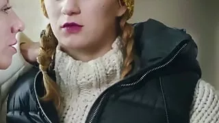 Step step mom and her young daughter warm up a huge dick