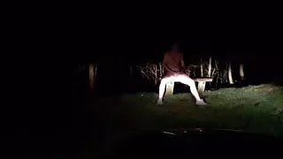 Naked in the picnic area