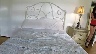 Dava Foxx plays with herself in a self-shot solo