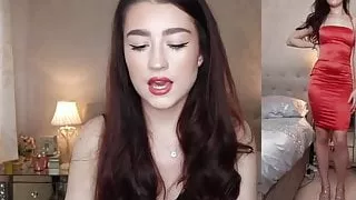 Glossy satin dress that will make you cum