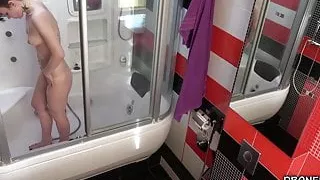 Czech girl anna in the shower 2. day - camera