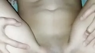 Fucking hard her shaved pussy