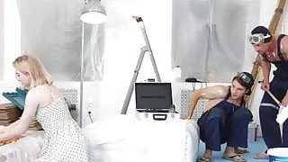 petite blonde than spraying spunk on her pretty face