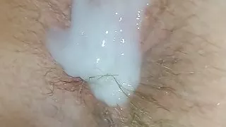 Lady J loves hot cum on her ass