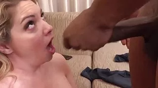 Stepmom Kiki gets her Stepson's attention with a sloppy BJ