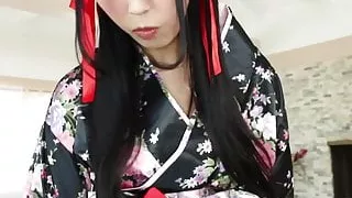 Geisha Marica takes on big black cock!