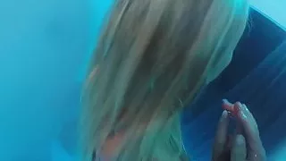 Pierced Olivia Austin washes off after a long day