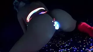 Samantha gets off in this super hot black light solo