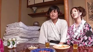 Japanese geisha gets fucked while her girlfriend is relaxing
