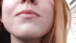 Pretty redhead gets her tight pussy filled with cock and cum