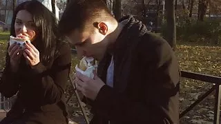 Black-haired beauty Jessica gets pounded on the couch