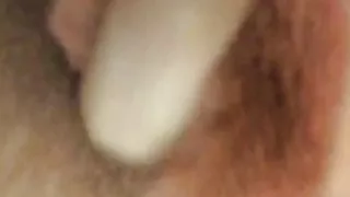 Wife fucks her hairy asshole