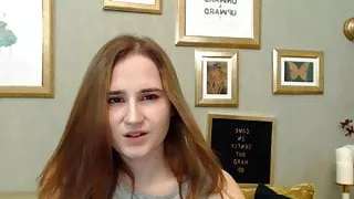 Pretty  Horny Teen Riding With Dildo