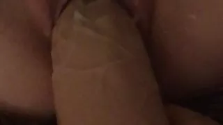 Wifes pussy fucked with dildo