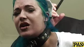 Extremely sexy sub ass destroyed in BDSM threesome