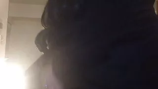 I am in my nice black dress rubbing myself all over