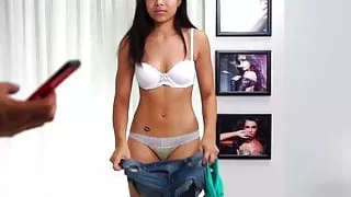 Teen model Adrian Maya gagged and slammed by casting agent