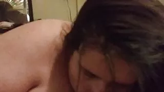 Married slut sucking cock at the fuck motel