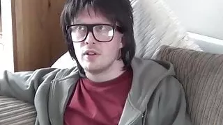 Nerdy Bimbo Sucking Nerds Cock