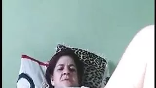 Brazilian mature playing with her dildo