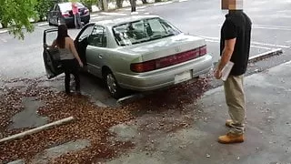 Tiny cutie with big booty doggystyled in the pawnshop