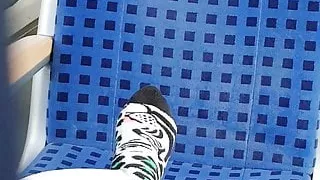 Nice socks on train
