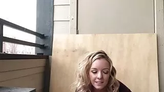 Hot blonde girl farting