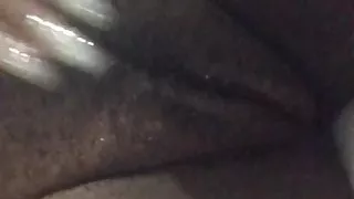 Black big tits slutty  prostitute playing with her wet pussy