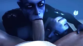 Hot sexy 3D chicks blowing dick and get hammering