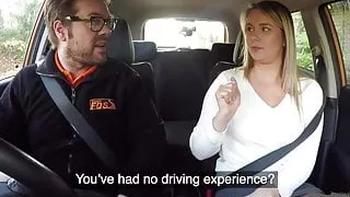 Fake Driving School Czech babe Nikky Dream orgasms