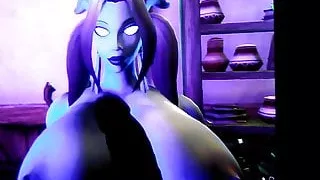 CindyyAD wird mit Sperma bedeckt